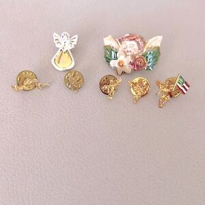 Angel/cherub pin collection 7 pcs